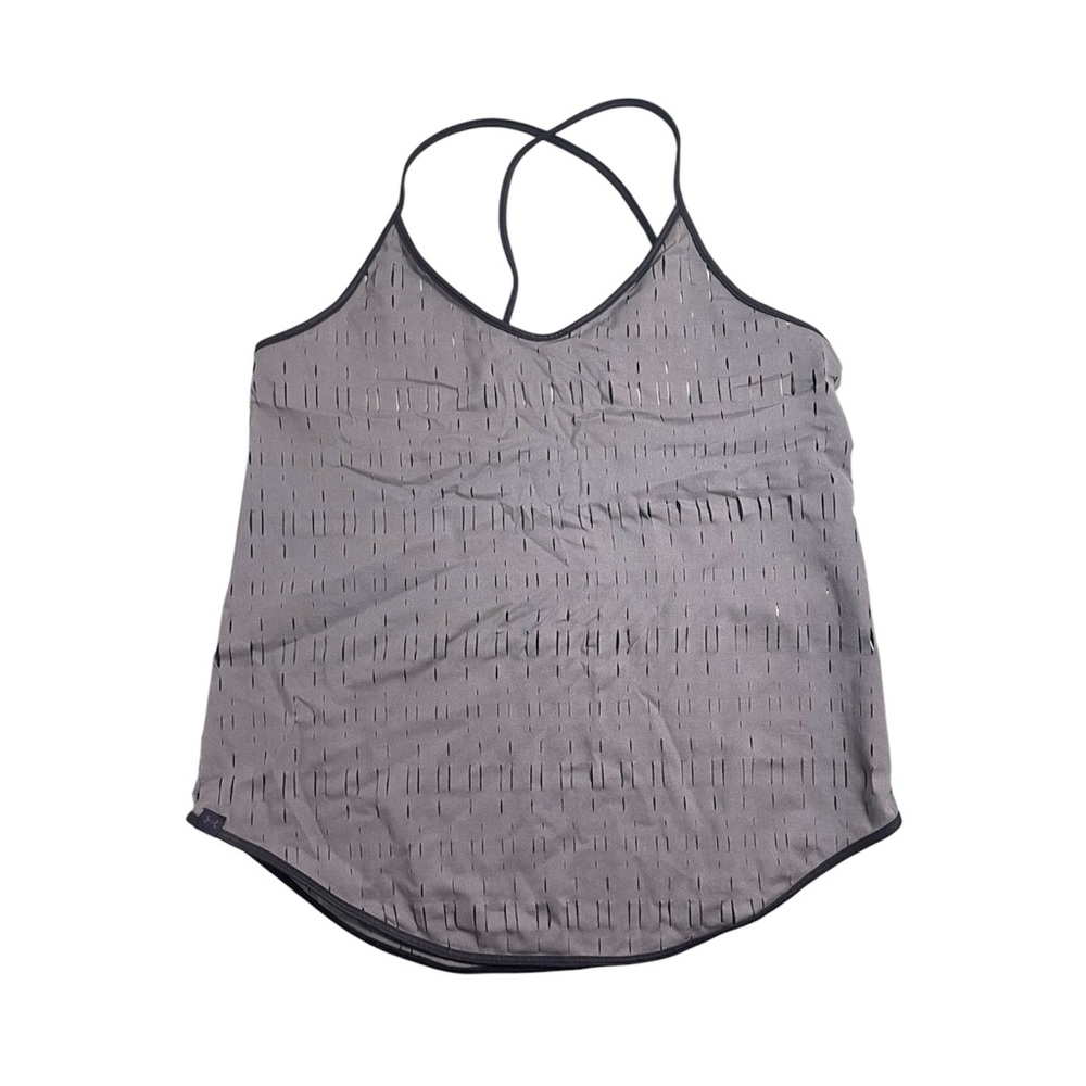 Under Armour Purple/Gray Laser Cut Strappy Workout Tank -‎ Size M